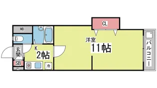 植田マンション神前【1階】の間取り