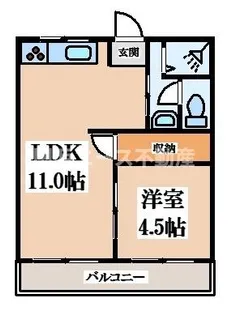 コーポみその【2階】の間取り