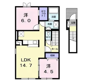 アルタピーノB【2階】の間取り