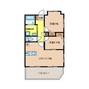 秋桜館・西原【3階】の間取り