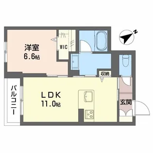 レフィアント岡崎【2階】の間取り