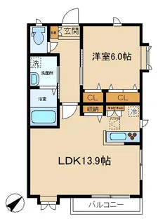 コモドN【1階】の間取り