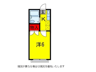 ハイツ大金台【1階】の間取り