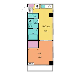 シャトー松原【4階】の間取り