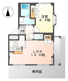 サン・クレセント【1階】の間取り