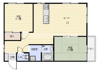 カーサ・ラ・シャンテ【2階】の間取り