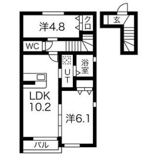 SOLANE LALA利府【2階】の間取り