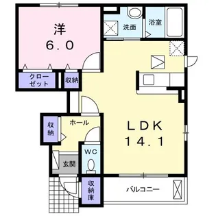 クレシア C【1階】の間取り