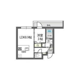 GrandPaseo north【1階】の間取り