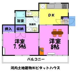 笹沼コーポ【1階】の間取り