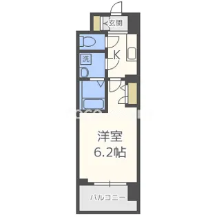 エスリード谷町六丁目レジデンス【6階】の間取り
