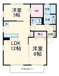トレソール【2階】の間取り