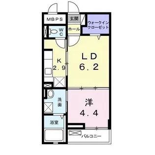 ヴィオーラ中町【2階】の間取り