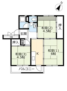 UR北本【3階】の間取り