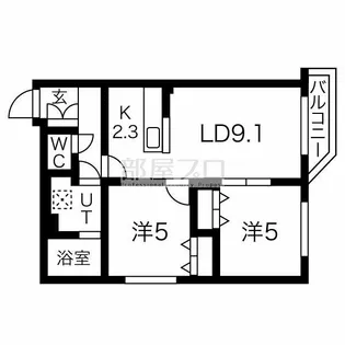 クラリス菊水II【4階】の間取り