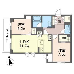アンムート戸越公園【4階】の間取り