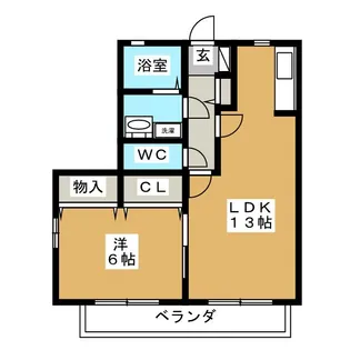 サクラヴィアーレ大浜 H棟【2階】の間取り