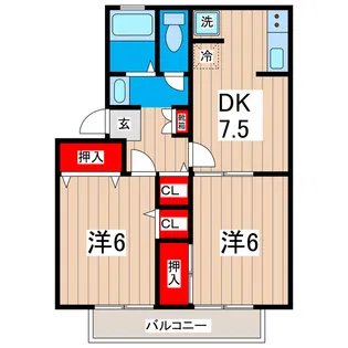 ハイカムールジュン【2階】の間取り