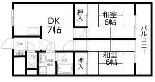 コーポ米沢【5階】の間取り