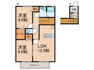 ドルフ弐番館【2階】の間取り