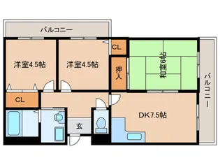 ハイヴァリー塚口本町【4階】の間取り
