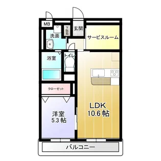 Lesage小池原【2階】の間取り