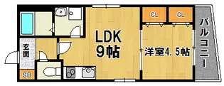 アモーレ福町【1階】の間取り
