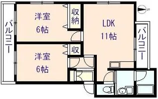 アーバニア幸文【3階】の間取り