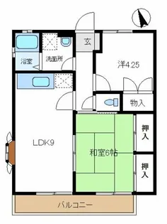 コスモレーヴ小机I【2階】の間取り