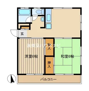 ラ・プラージュIII【1階】の間取り