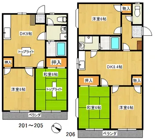 エクセレント三上【2階】の間取り