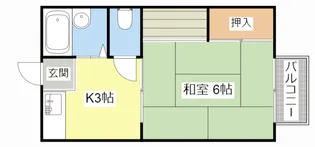 ツダハイツ【2階】の間取り