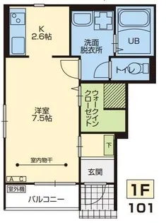クレスト桜町【1階】の間取り