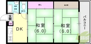 東山グリーンマンション【3階】の間取り