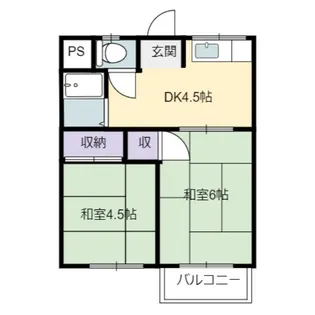 コーポ田中【1階】の間取り