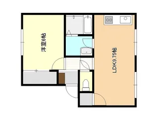 ビバライフ下条【2階】の間取り