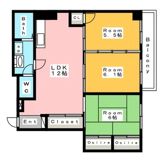 ライジングサン安城【6階】の間取り