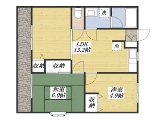 コーポ玉川【2階】の間取り