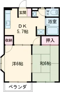 リベルテ白石 B棟【2階】の間取り