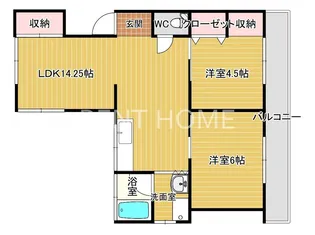 野中ハイツ B棟【2階】の間取り