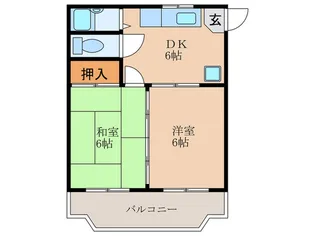 パ-クハイツ江尻【1階】の間取り