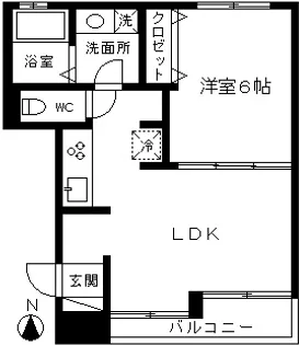 ラ・フォーレ大倉山伍番館【1階】の間取り