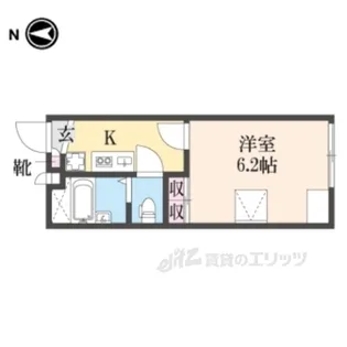 レオパレスウエストリバー【1階】の間取り