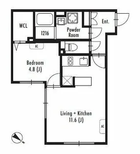 東京都目黒区中目黒3【マンション】の間取り