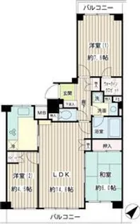 保土ヶ谷桜ヶ丘パークホームズ弐番館【4階】の間取り