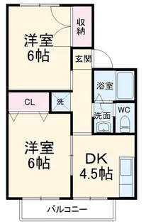 セジュールささがせ【2階】の間取り