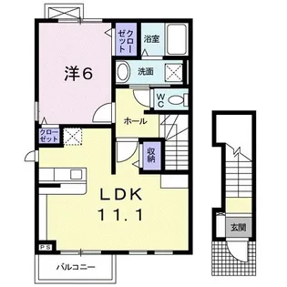 グランツ ハイラント【2階】の間取り