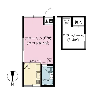 神奈川県川崎市中原区井田2【アパート】の間取り