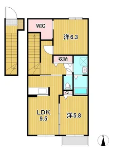 ベルドミールC【2階】の間取り
