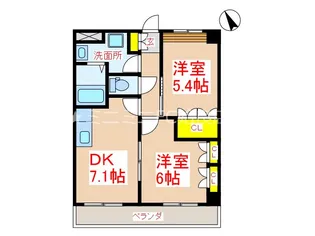 鹿児島県姶良市東餅田【アパート】の間取り